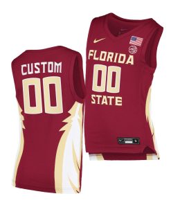 Custom Florida State Seminoles Garnet College Basketball Jersey