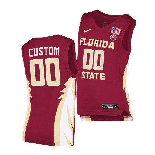 Custom Florida State Seminoles Garnet College Basketball Jersey