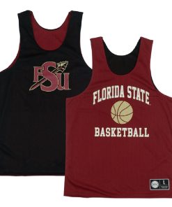 Custom Florida State Seminoles Retro Reversible Mesh Black Red Practice Jersey