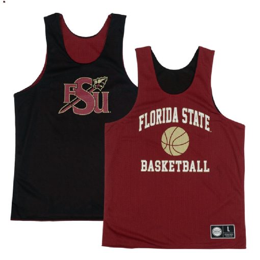 Custom Florida State Seminoles Retro Reversible Mesh Black Red Practice Jersey