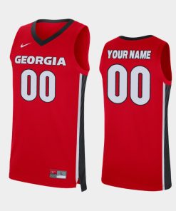 Custom Georgia Bulldogs Red 2019-20 College Basketball Jersey