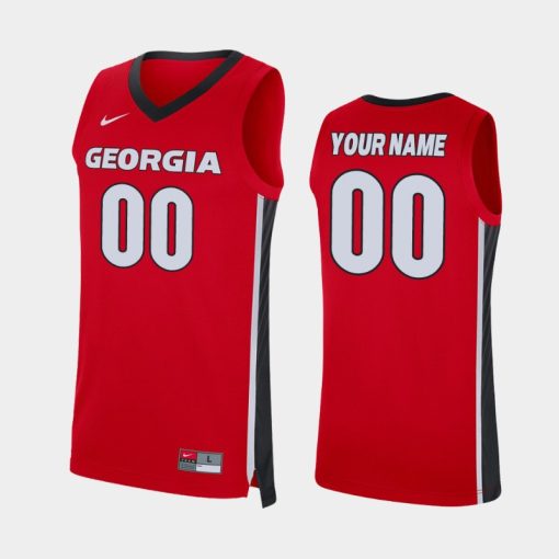 Custom Georgia Bulldogs Red 2019-20 College Basketball Jersey