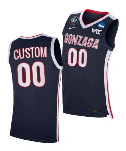 Custom Gonzaga Bulldogs 2021 March Madness Final Four Navy Wcc Jersey