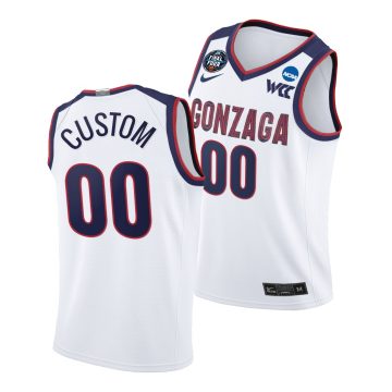 Custom Gonzaga Bulldogs 2021 March Madness Final Four White Wcc Jersey