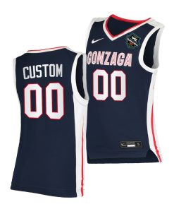 Custom Gonzaga Bulldogs 2021 Wcc Basketball Conference Tournament Champions Navy Elite Jersey March Madness