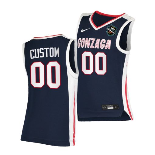 Custom Gonzaga Bulldogs 2021 Wcc Basketball Conference Tournament Champions Navy Elite Jersey March Madness