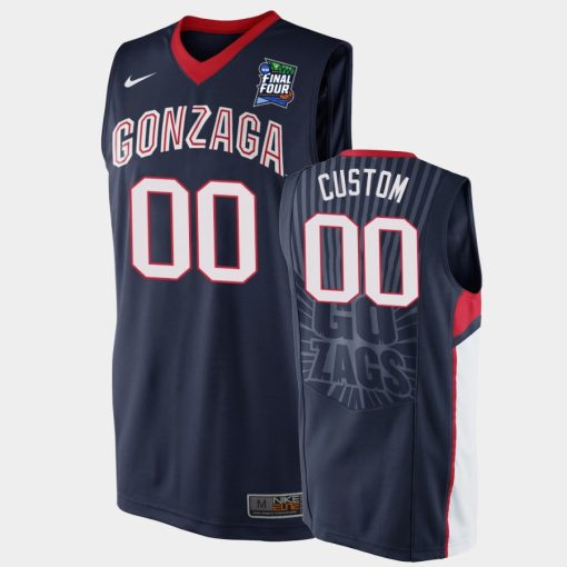 Custom Gonzaga Bulldogs Navy 2019 Final-four Jersey