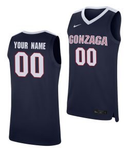 Custom Gonzaga Bulldogs Navy College Basketball Jersey