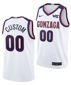 Custom Gonzaga Bulldogs White Jersey 2022-23 College Basketball