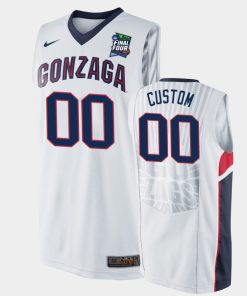 Custom Gonzaga Bulldogs White 2019 Final-four Jersey