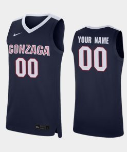 Custom Gonzaga Bulldogs Navy Jersey