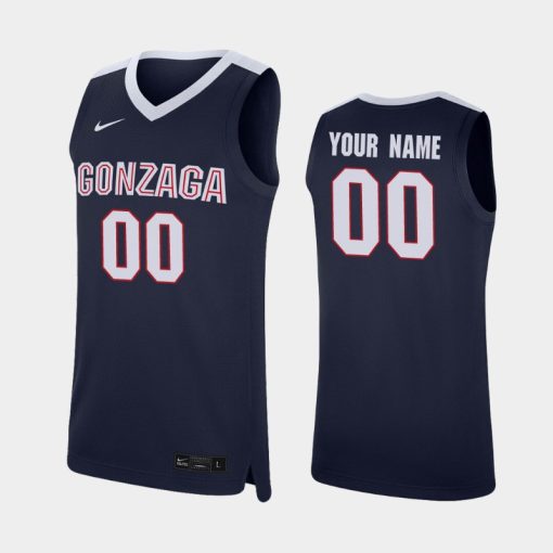 Custom Gonzaga Bulldogs Navy Jersey