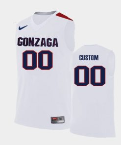 Custom Gonzaga Bulldogs White Jersey