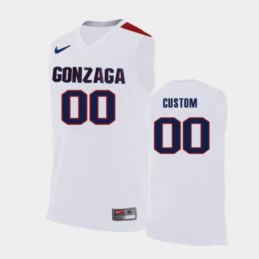 Custom Gonzaga Bulldogs White Jersey