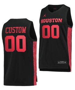 Custom Houston Cougars Black Commemorative Classic Jersey Basketball