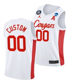 Custom Houston Cougars 2021 March Madness Final Four White Classic Jersey