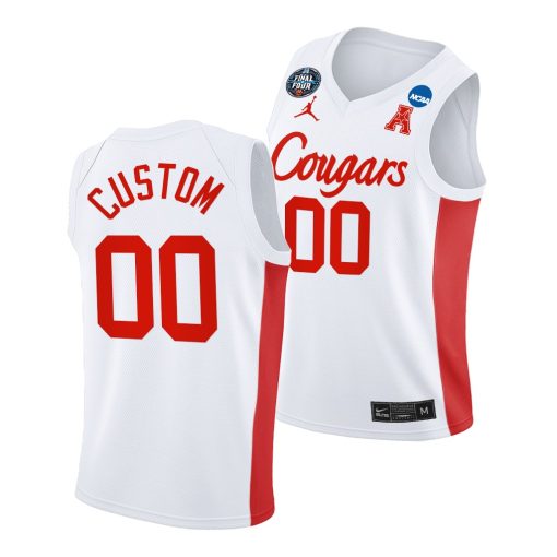 Custom Houston Cougars 2021 March Madness Final Four White Classic Jersey