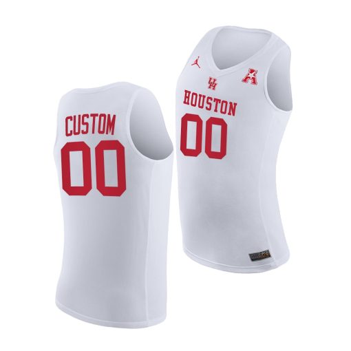 Custom Houston Cougars White Home 2021 March Madness Jersey