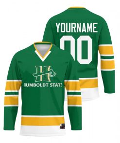Custom Humboldt State Jacks Green College Hockey Jersey