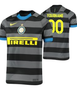 Custom Inter Milan 2021 Third Gray Stadium Jersey