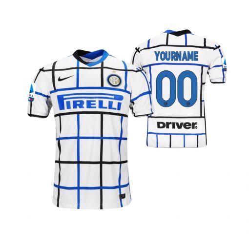 Custom Inter Milano 20-21 Serie A Champions Away Jersey White