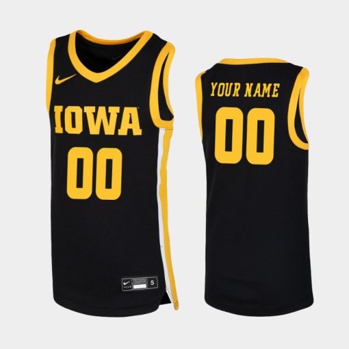 Custom Iowa Hawkeyes Black College Basketball Jersey