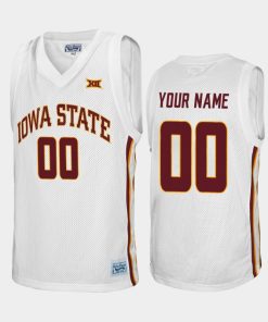 Custom Iowa State Cyclones White Alumni College Basketball Jersey