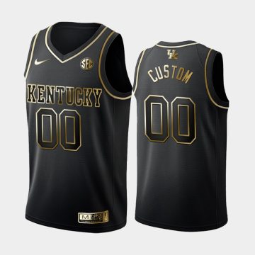 Custom Kentucky Wildcats Black 2019-20 Golden Edition Limited Jersey College Basketball