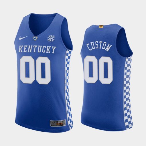 Custom Kentucky Wildcats Royal 2019-20 Jersey College Basketball