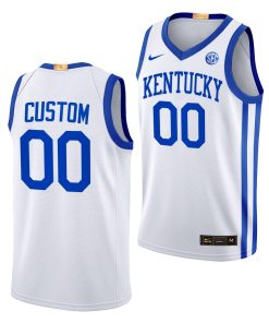 Custom Kentucky Wildcats White Elite Basketball Jersey 2022-23 Home