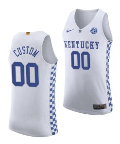 Custom Kentucky Wildcats White College Basketball Jersey