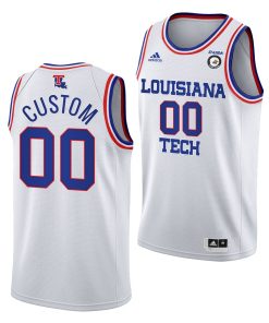 Custom Louisiana Tech Bulldogs College Basketball Home Uniform White Jersey