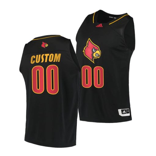 Custom Louisville Cardinals Black 2020-21 Alternate College Basketball Jersey