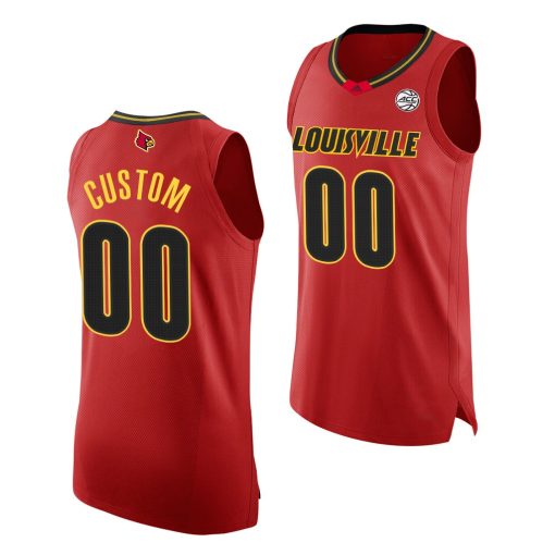 Custom Louisville Cardinals Red 2020-21 College Basketball Jersey