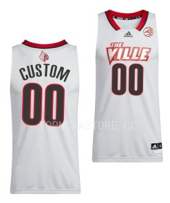 Custom Louisville Cardinals Swingman Basketball Uniform White Jersey 2022-23