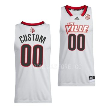 Custom Louisville Cardinals Swingman Basketball Uniform White Jersey 2022-23