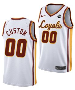 Custom Loyola Ramblers Mvc Championship White Uniform 2022 College Basketball Jersey