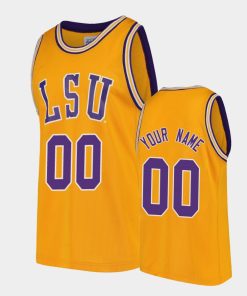 Custom Lsu Tigers Gold Jersey