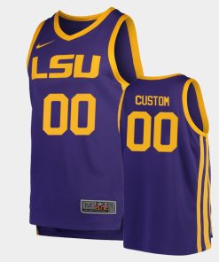 Custom Lsu Tigers Purple Jersey