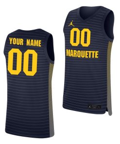 Custom Marquette Golden Eagles Navy College Basketball Jersey