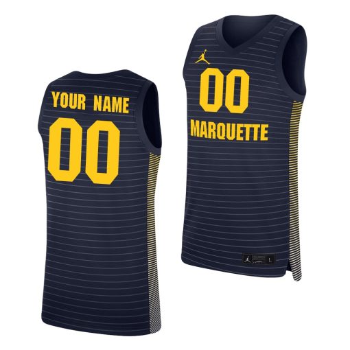 Custom Marquette Golden Eagles Navy College Basketball Jersey