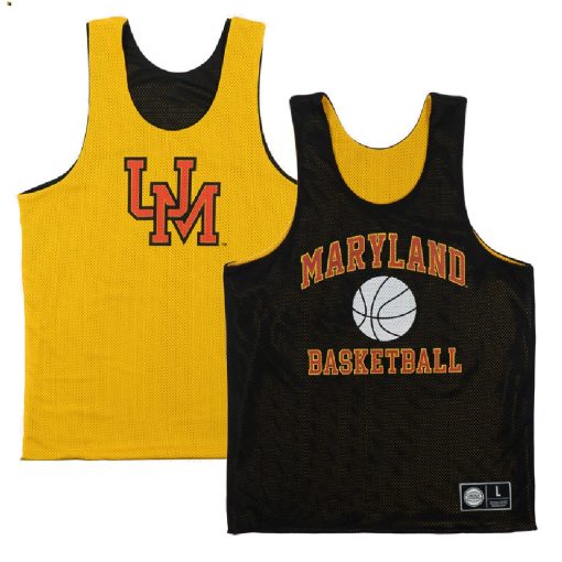 Custom Maryland Terrapins Retro Reversible Mesh Yellow Black Practice Jersey