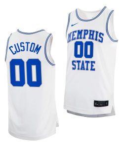 Custom Memphis Tigers White Retro Uniform 2022 College Basketball Jersey