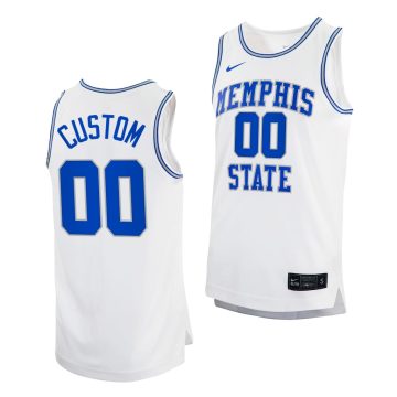 Custom Memphis Tigers White Retro Uniform 2022 College Basketball Jersey