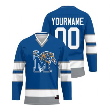 Custom Memphis Tigers Royal College Hockey Jersey
