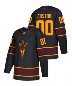 Custom Arizona State Sun Devils Black College Hockey Jersey
