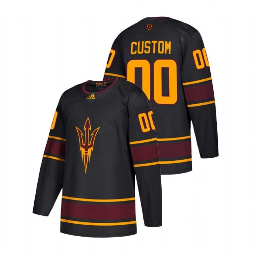 Custom Arizona State Sun Devils Black College Hockey Jersey