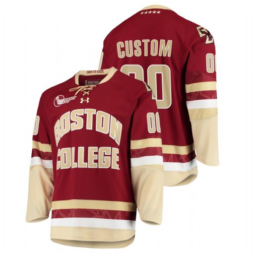 Custom Boston College Eagles Maroon College Hockey Jersey