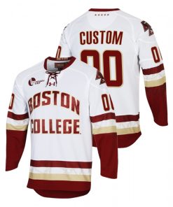 Custom Boston College Eagles White College Hockey Jersey
