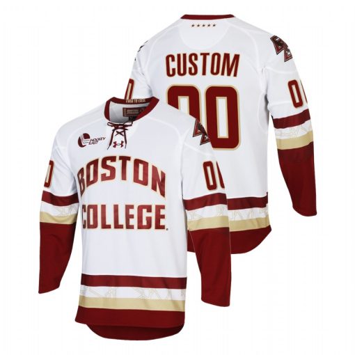 Custom Boston College Eagles White College Hockey Jersey